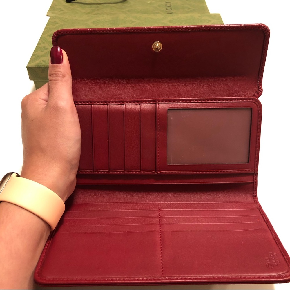 Authentic Gucci Microguccissima Continental Flap … - image 6